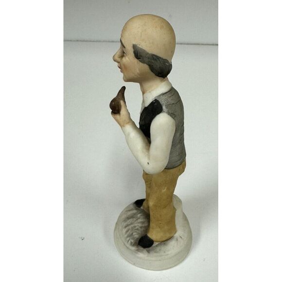 Enesco Capodimonte Style Porcelain Bald Man With Pipe‎ Japan - Picture 4 of 5